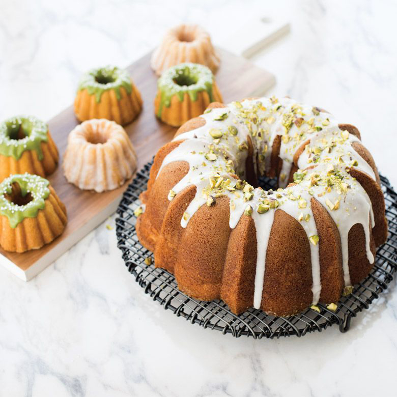 Nordic Ware Toffee Blossom Bundt Pan with Bundt Keeper