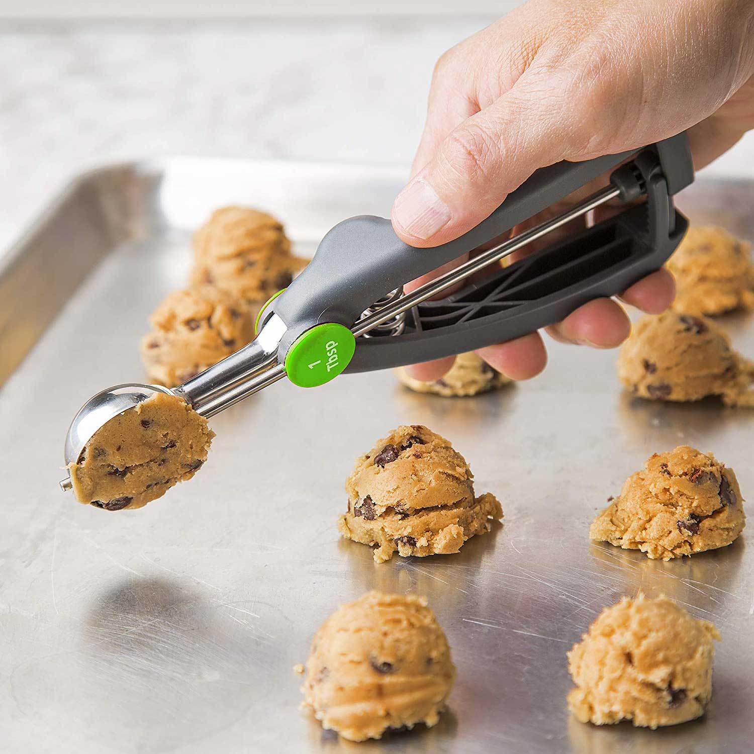 Cookie Scoop w/ Plastic Handle - 3 Tablespoon - Country Kitchen